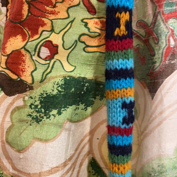 Vintage Aiyana Itchome Dupioni 100% Silk Wrap Dress - Picture 8 of 10